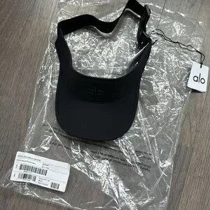 NWT Alo Yoga visor BLACK Performance Eclipse Visor - Black/Black | ALO main image 3